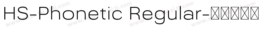 HS-Phonetic Regular字体转换